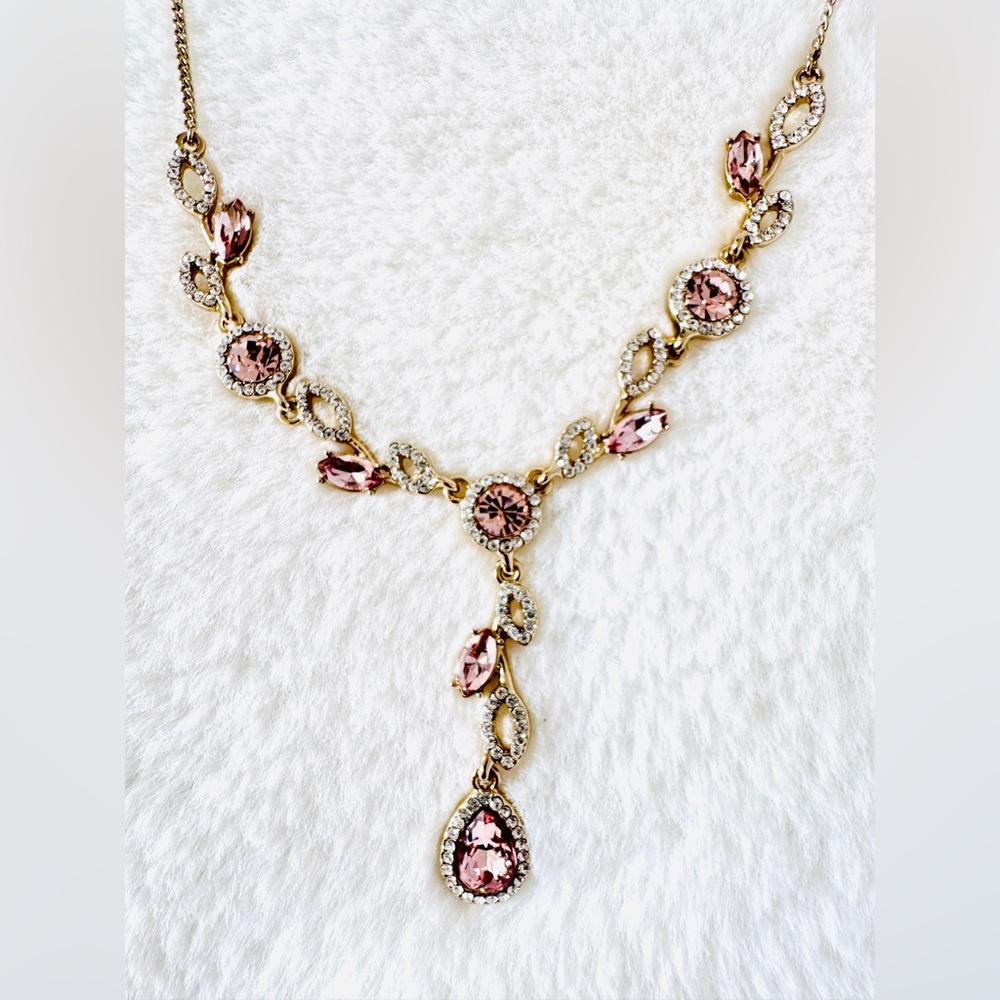 Givenchy Mixed Crystal Gold Tone Vine Necklace - NWT - Picture 5 of 7